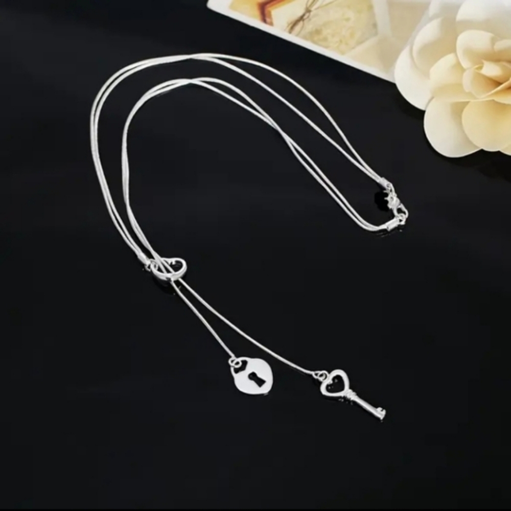 Heart and Key Necklace